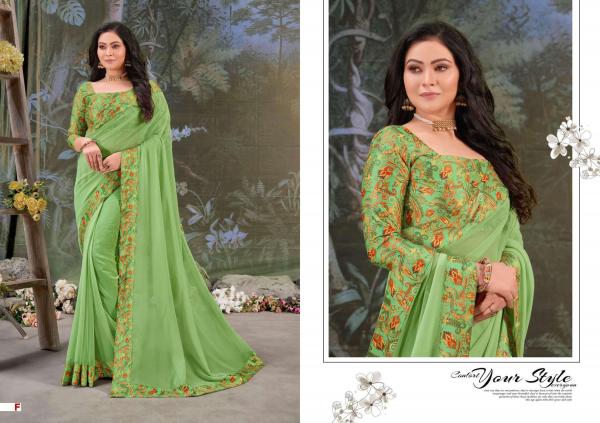 Shravya Rose Queen Fancy Chiffon Saree